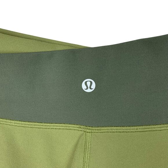 Lululemon Throwback Astro Pants Criss Cross Waistband Green W5EOOS Women's 12 - Picture 7 of 8